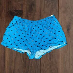 Y2k pink victorias secret pink blue shorts with small dog print